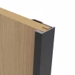 U profil, alumínium,  8x2800 mm - Fekete