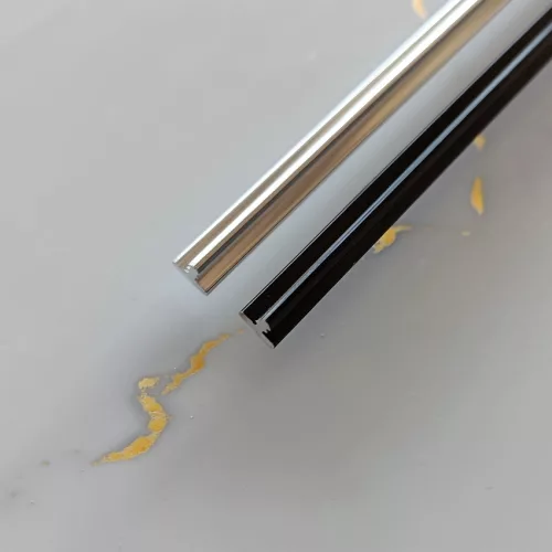 T profil, alumínium, 3000 mm, fényes felülettel - Fekete