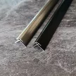 Alumínium külső sarokprofil 3-3,3 mm falpanelhez, 3000 mm, fényes felülettel - Fekete