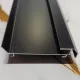 Szegély, LED szalaggal, alumínium, 60x2500 mm - Fekete