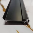 Szegély, LED szalaggal, alumínium, 60x2500 mm - Fekete