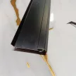 Szegély, LED szalaggal, alumínium, 60x2500 mm - Fekete