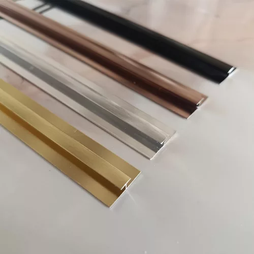 H-toldóprofil, alumínium, 3000 mm, fényes felülettel - Fekete