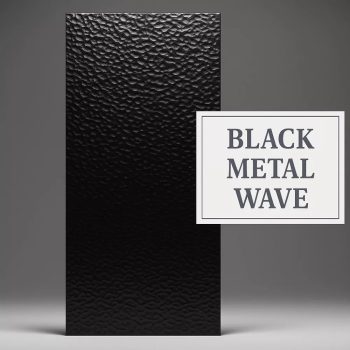   Falpanel, fém hatású, bambuszrost, 280x122 cm - Black Metal Wave