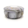 Illatgyertya, márvány mintás fém dobozban, 470 g, Peony & Cashmere